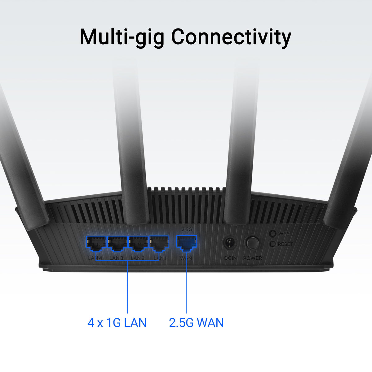 ASUS TUF Gaming BE6500 WiFi 7 Router - Dual-Band, Up to 6.5 Gbps Wireless, Game Accelerator, Multi-Link Operation (MLO), (x4) 2.5GbE Ports, Mesh + VPN Compatible, & Subscription-Free Network Security