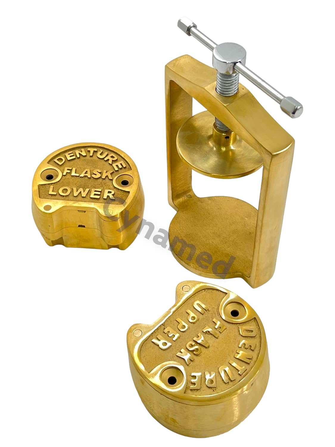 Premium Dental Laboratory LAB Spring Press Compress W/Two Brass Denture Flask (CYNAMED)