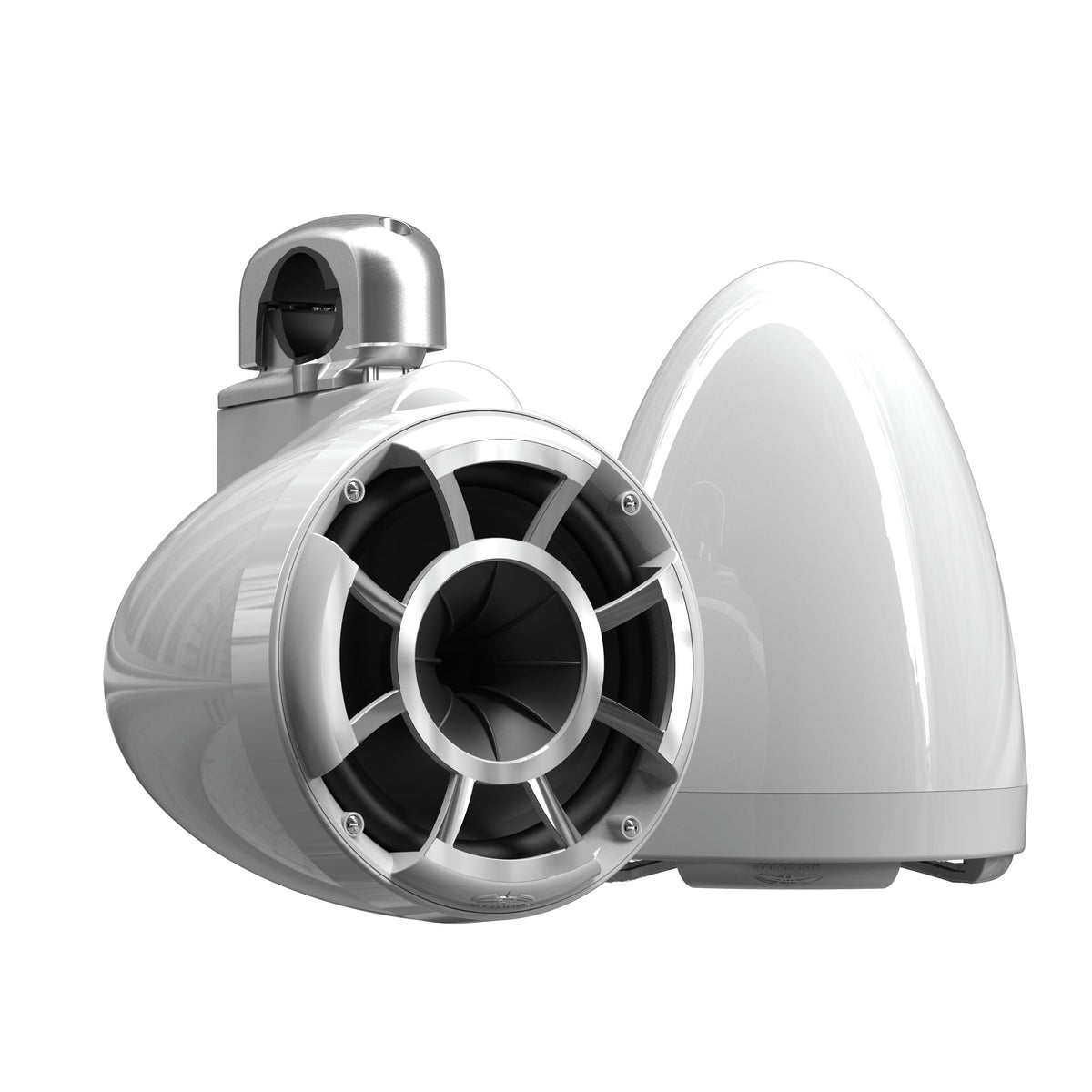 Wet Sounds REV 10 HD 10" Marine Tower Speakers, Black, Fixed Clamp Mount