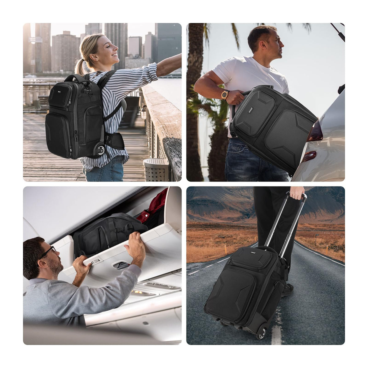 NEEWER Convertible Rolling Camera Backpack for SLR/DSLR and Accessories