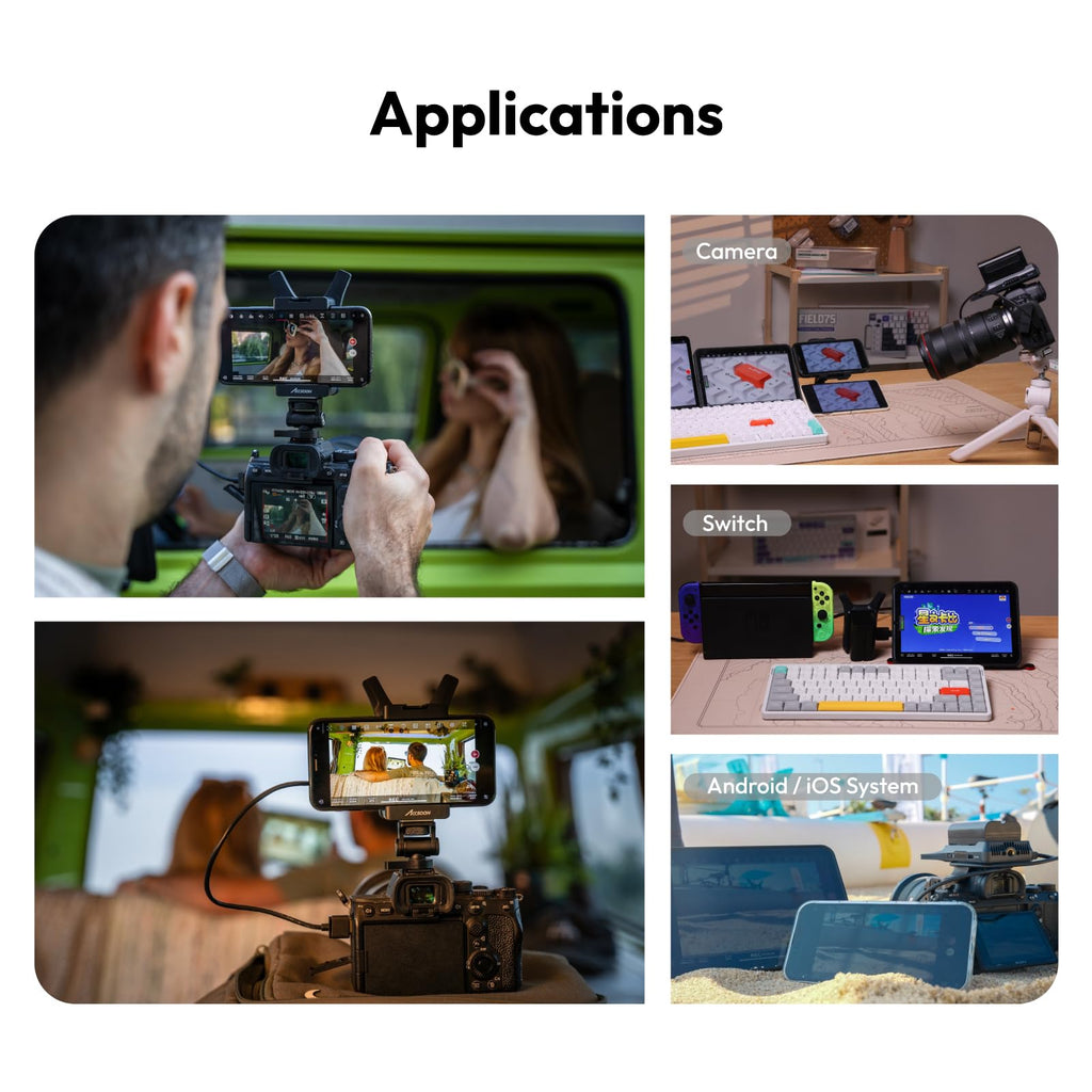 Accsoon CineView Nano Wireless Video Transmitter, 5G HDMI Camera Transmitter 1080p60 500ft Range 60ms Latency, Compatible with RS2/RS3/RS3 Pro/Switch/DSLR, Support iOS/Android 4 App Monitoring