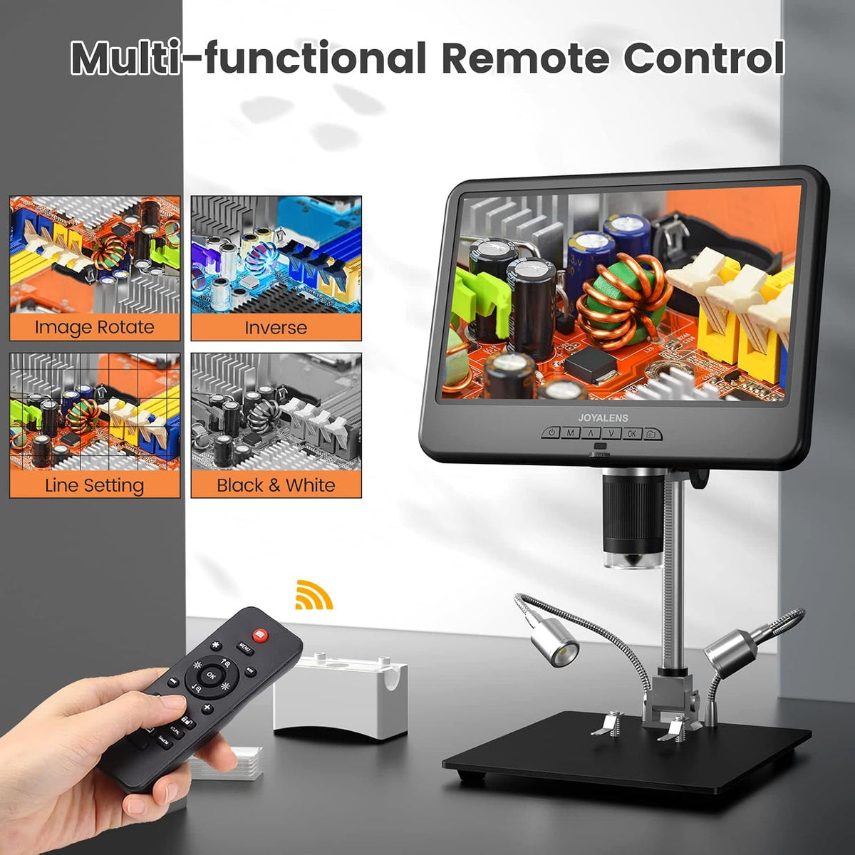 JL210 10.1'' Digital Microscope Full View Silver Coin Magnifier for Adults