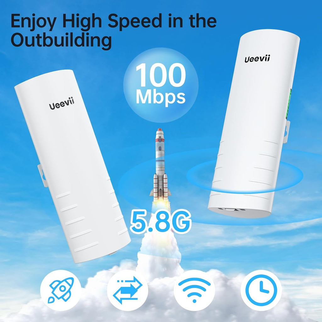 UeeVii CPE452 Wireless Bridge Point to Point Outdoor 5.8GHz WiFi Bridge Kit