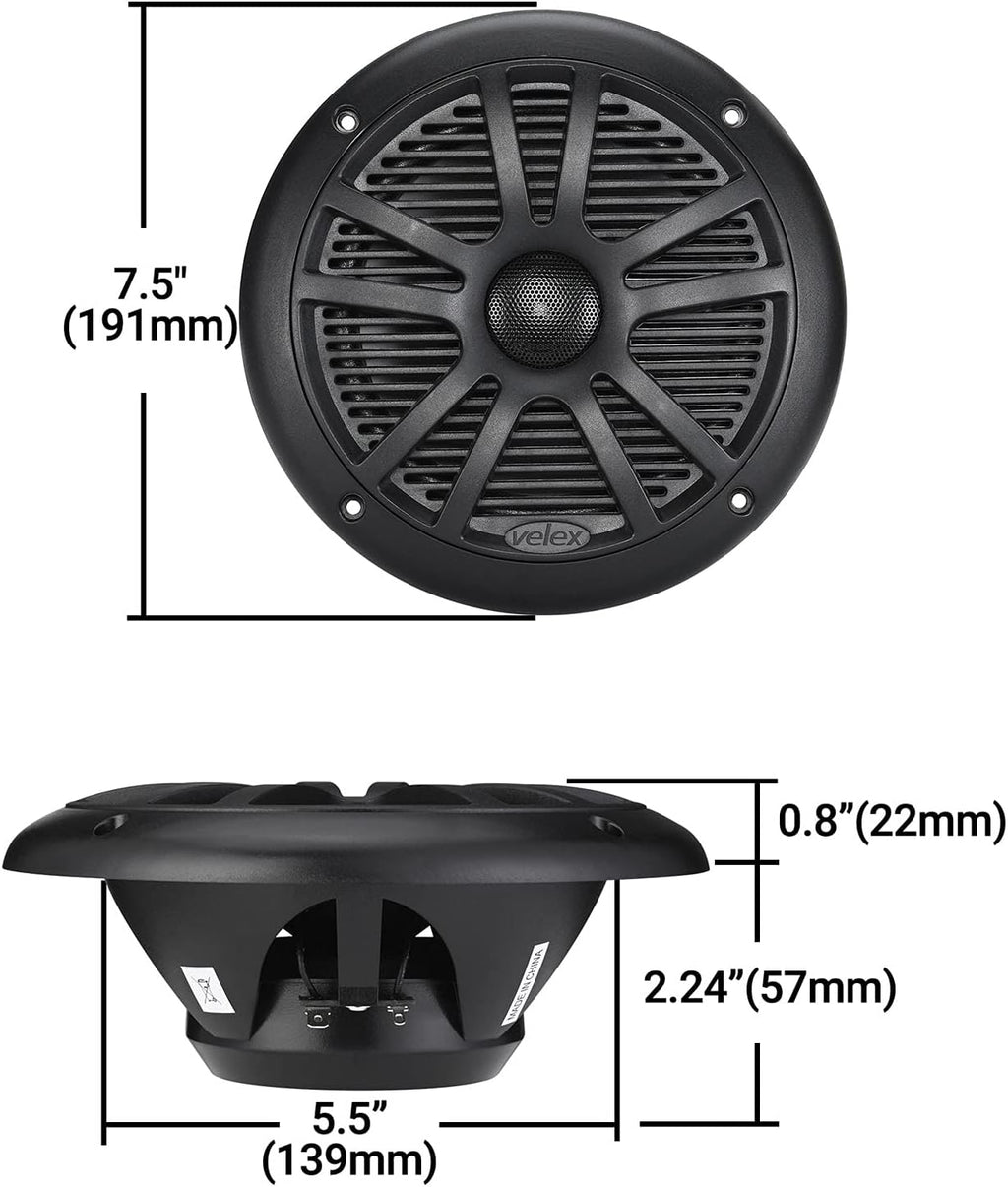 velex Marine Bluetooth Amplifier Speaker Packageâ¦