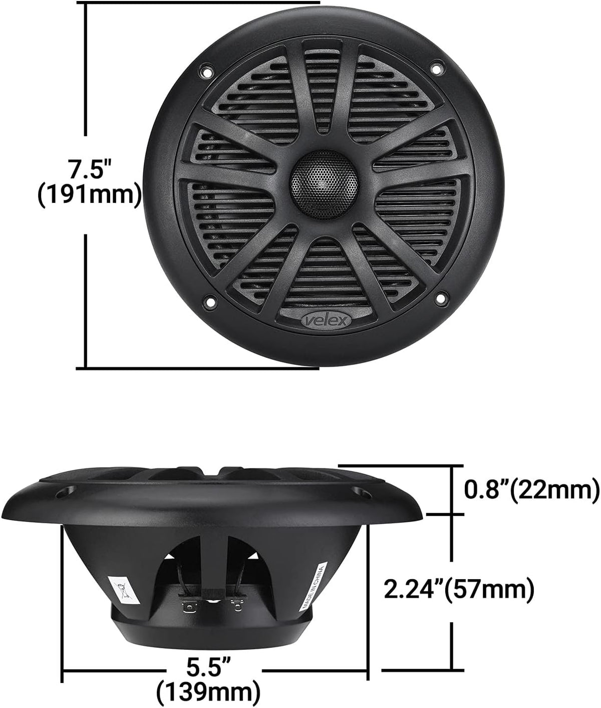 velex Marine Bluetooth Amplifier Speaker Packageâ¦