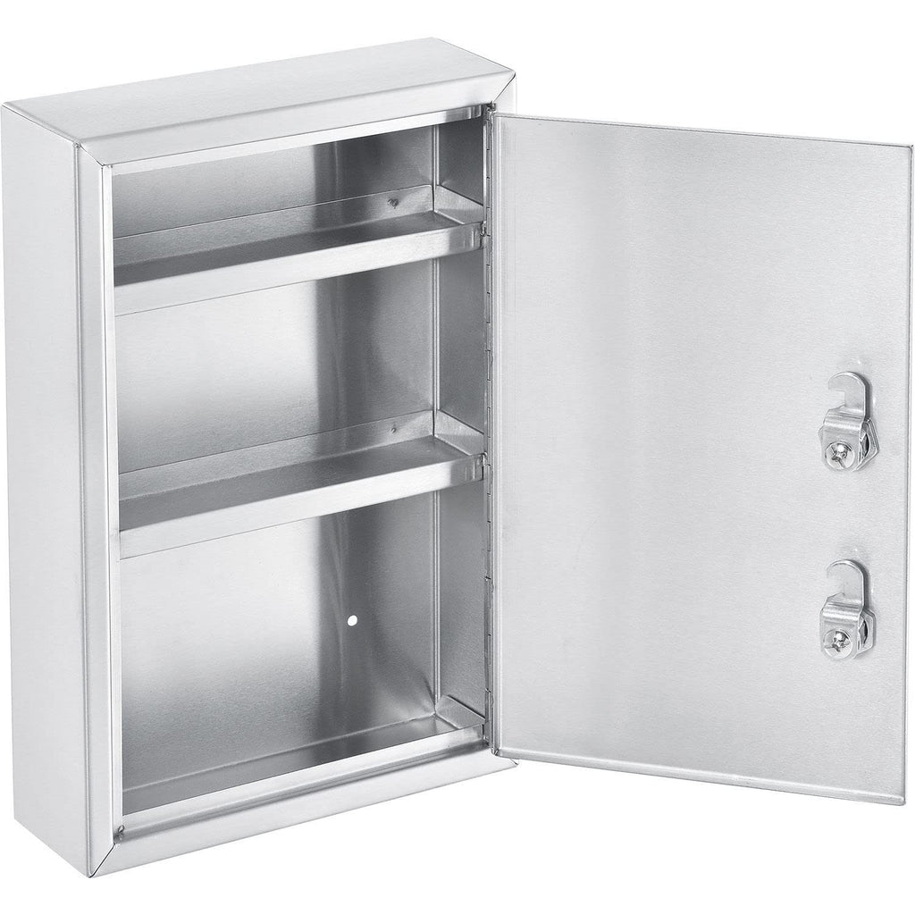 Global Industrial Medical Security Cabinet, 8" W x 2-5/8"D x 12-1/8"H, Dual Key Locks, Beige