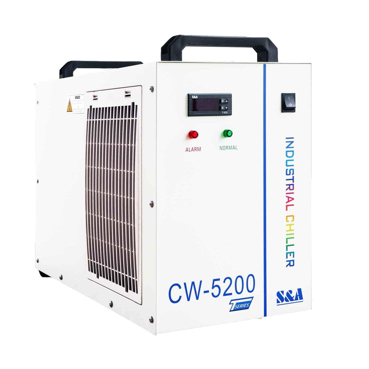 S&A CW-5200DH 7L Industrial Water Chiller,0.9HP,3.43gpm,5699 BTU/h,for 60W to 150W CO2 Laser Engraving & Cutting Systems