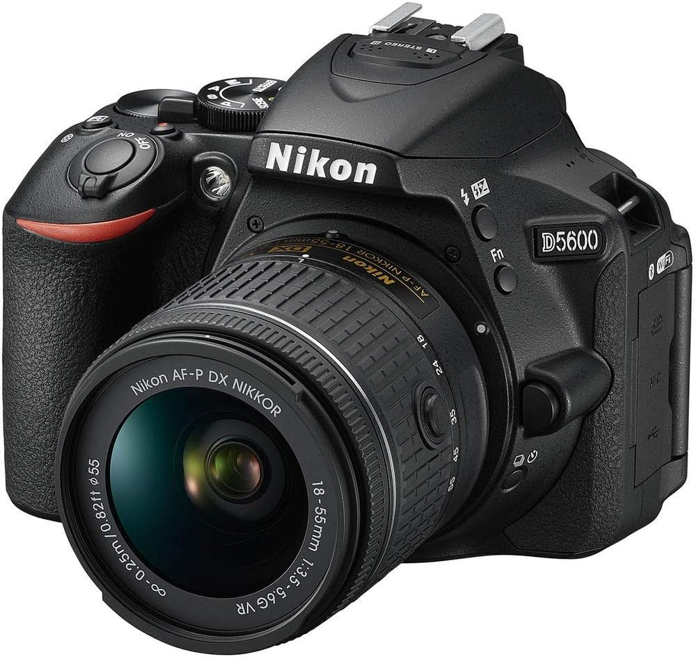 Nikon D5600 DSLR Camera with 18-55mm Lens (1576) & Microphone Bundle