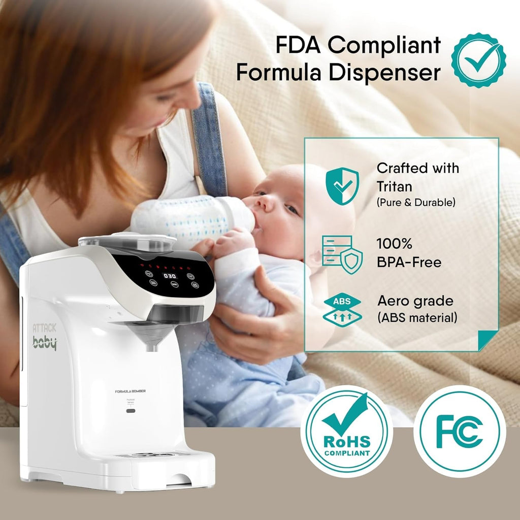 Formula Dispenser Machine with Automatic Mixing | White | New and Improved Accurate WiFi | App Enabled | Instant Heating | Sensor-Guided Dispensing | Quick Bottle Preparation