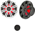 KICKER KM84L 8in LED Marine Speakers w/ 10in Passive Radiator Kit