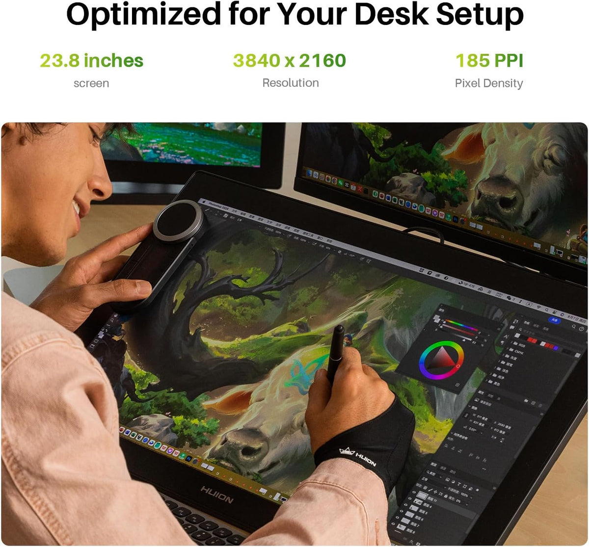 HUION KAMVAS Pro 24 (Gen 3) UHD Drawing Tablet with Screen PenTech 4.0
