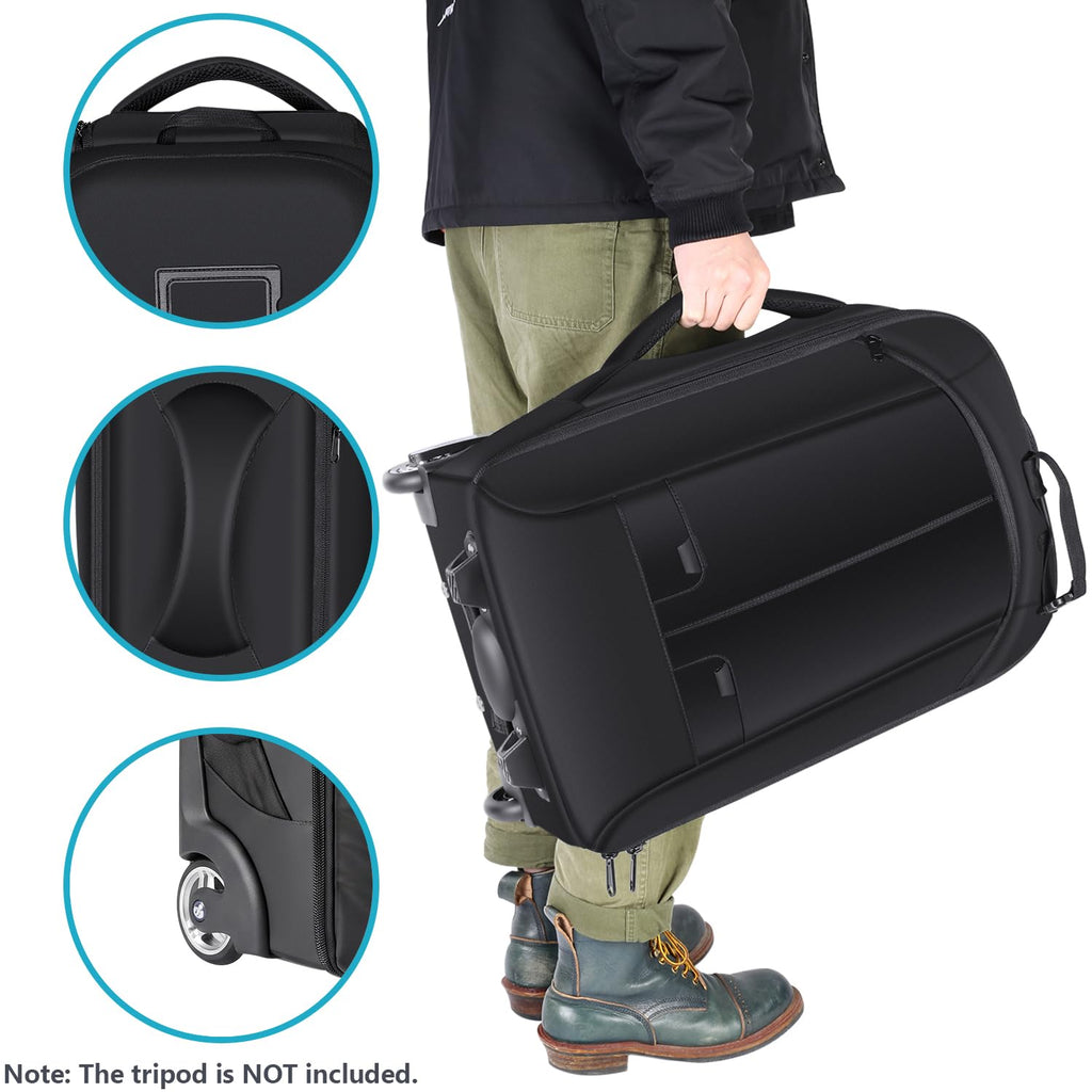 NEEWER Convertible Rolling Camera Backpack for SLR/DSLR and Accessories