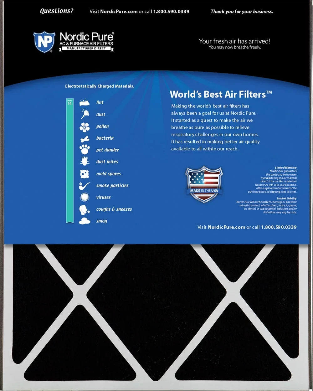 Pack Carbon Replacement 14 20x25x5 Filter (4 2 AC Air Bear Plus 7/8) MERV