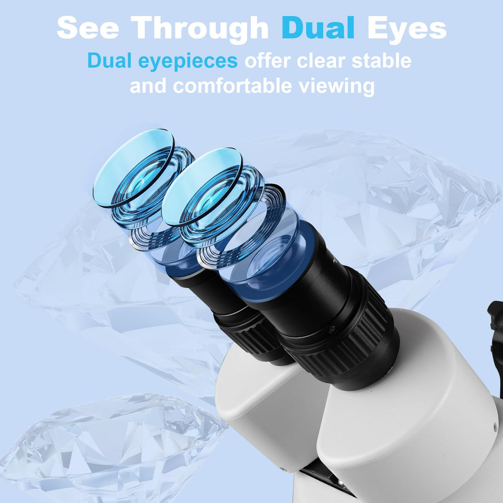 DZQ ZQ-1 Multi-Directional Microscope 7X-45X Magnification 0.5X Barlow Lens