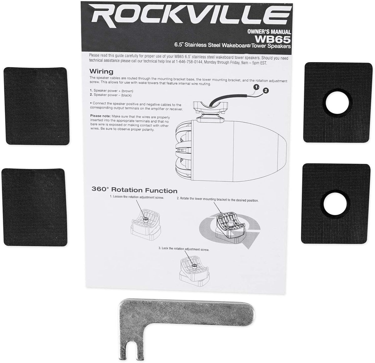 Rockville WB65 Pair Silver 6.5" Metal Marine Wakeboard Tower Speakers