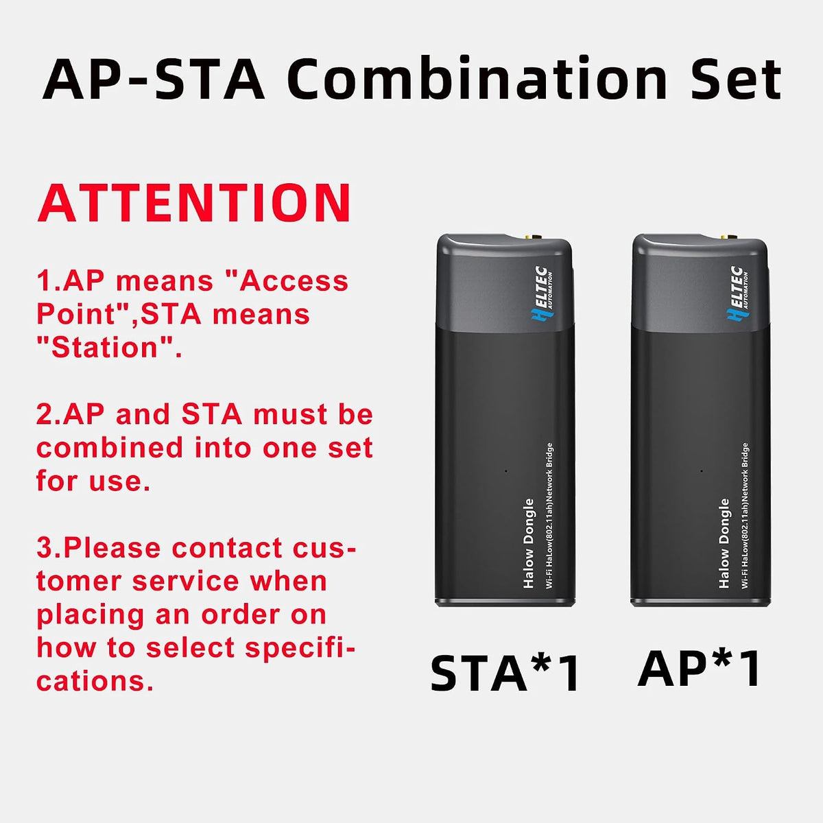 Heltec 1 Pair Point to Point Wireless Network Bridge Wi-Fi HaLow Dongle V2