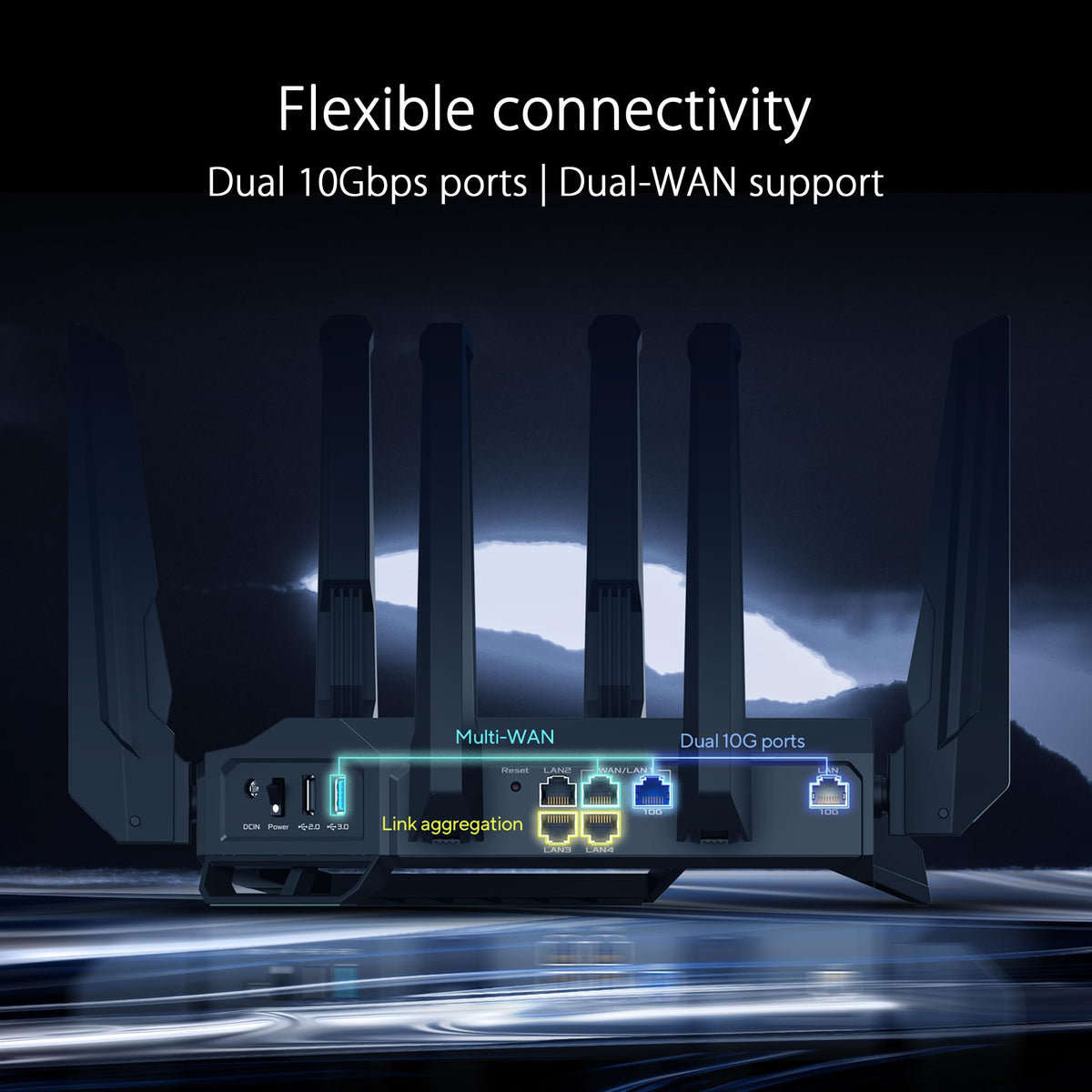 ASUS RT-BE82U WiFi 7 Router - Dual-Band, 6.5 Gbps, Mesh + VPN Compatible