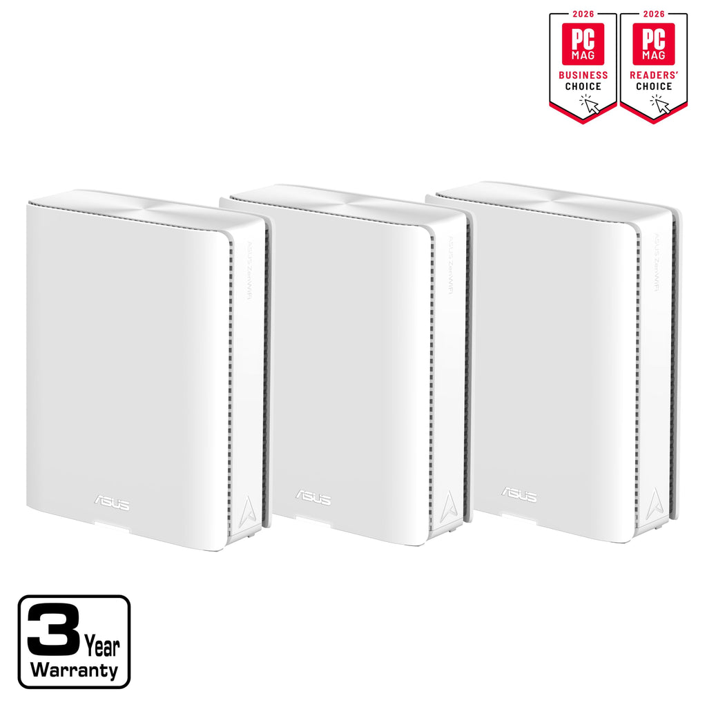 ASUS ZenWiFi BT6 WiFi 7 Mesh Router - Tri-Band, 3k sq. ft. x2 WAN (1 PK)