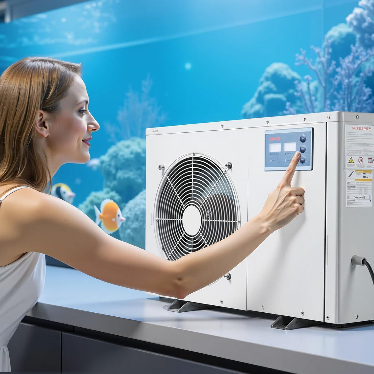 VEVOR Aquarium Chiller 150Gal 1/2HP Quiet Cooler with Titanium Evaporator