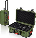 Relaxweex Rolling Camera Hard Case with 15 Padded Dividers & Wheels