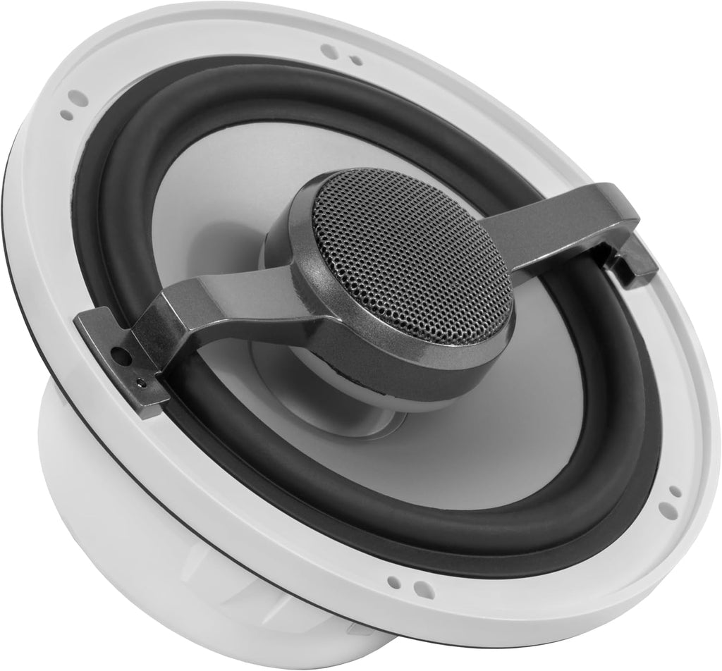 NVXÂ® Premium 6.5â Coaxial Speakers (Pair) White and Black Grilles Included