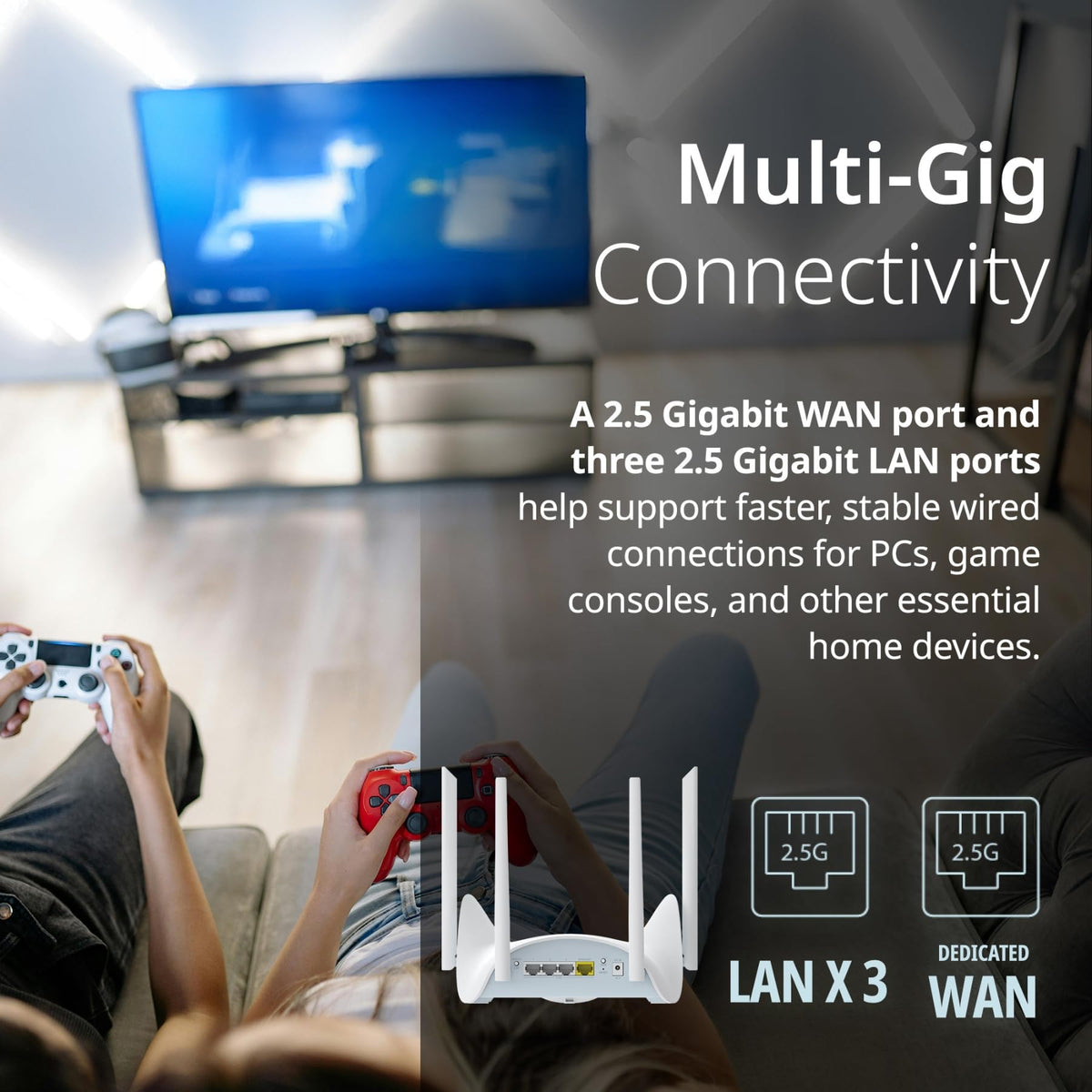 D-Link BE9500 Tri-Band Wi-Fi 7 Smart Router (R95) â Sculptured-Wing Design, 2.5 GbE, Self-Optimizing Mesh, Multi-Gig, Parental Controls, Alexa/Google Ready