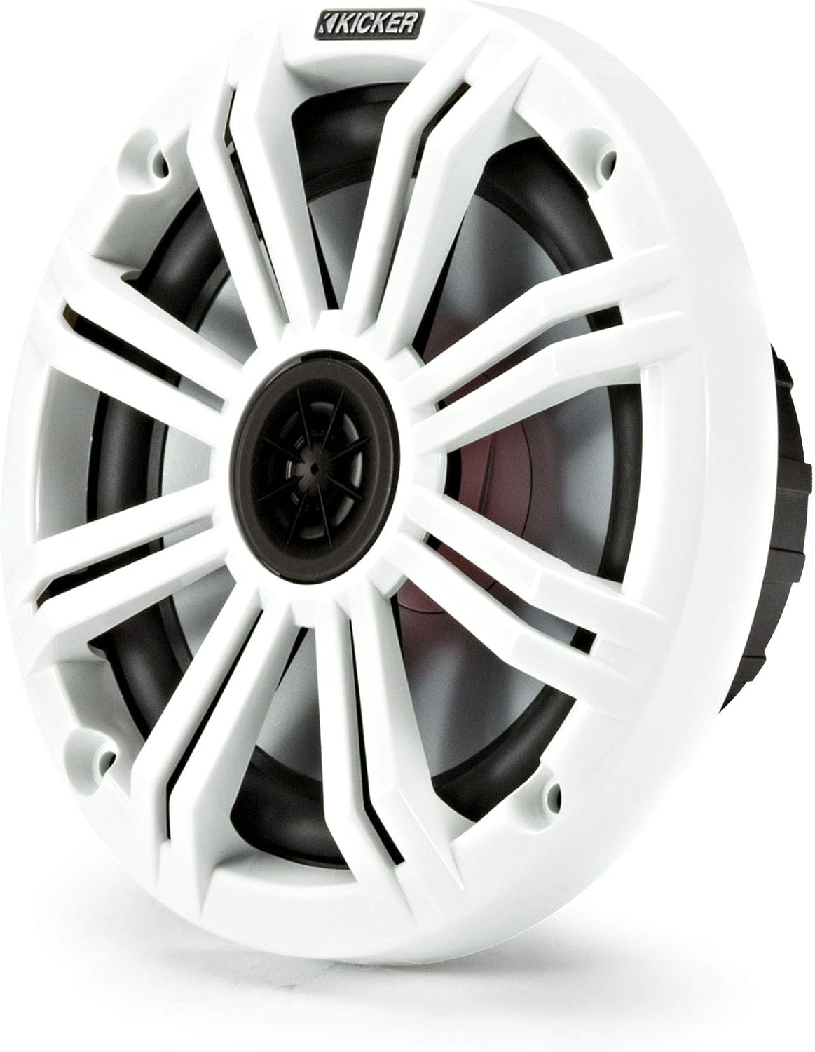 KICKER Marine Audio Bundle â (8) 6.5" White 4-Ohm Coaxial Speakers (4 Pair) with 48KXMA800.8 800W 8-Channel Amplifier â OEM Replacement Boat System