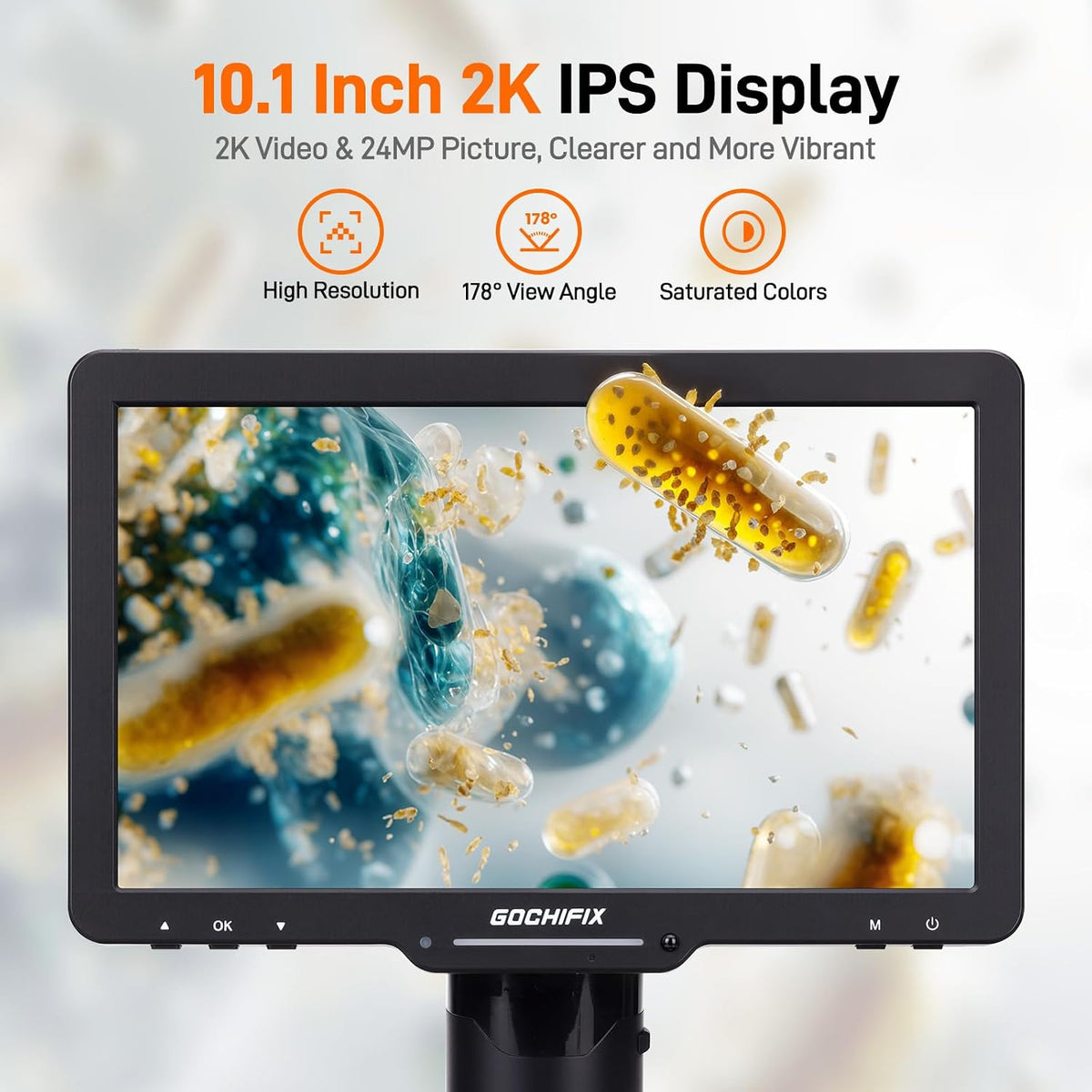 GOCHIFIX 10.1 Inch Digital Microscope 2K HDMI Soldering Coin Magnifier
