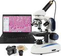 AmScope M158C-2L-E2 Compound Monocular Microscope, 2MP Camera
