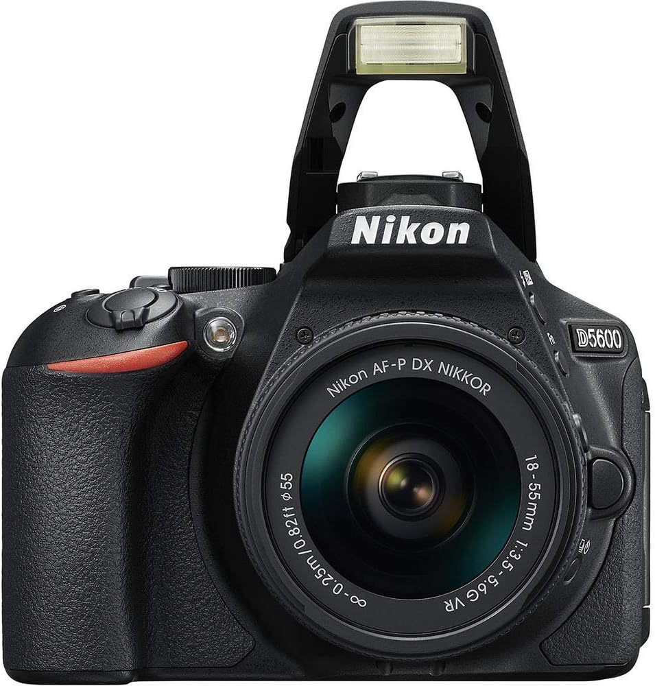 Nikon D5600 DSLR Camera with 18-55mm Lens (1576) & Microphone Bundle