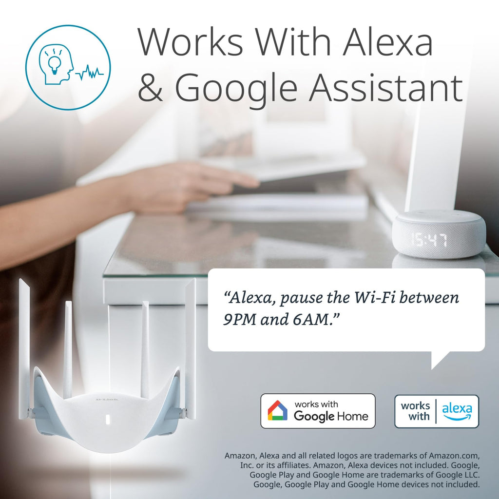 D-Link BE9500 Tri-Band Wi-Fi 7 Smart Router (R95) â Sculptured-Wing Design, 2.5 GbE, Self-Optimizing Mesh, Multi-Gig, Parental Controls, Alexa/Google Ready