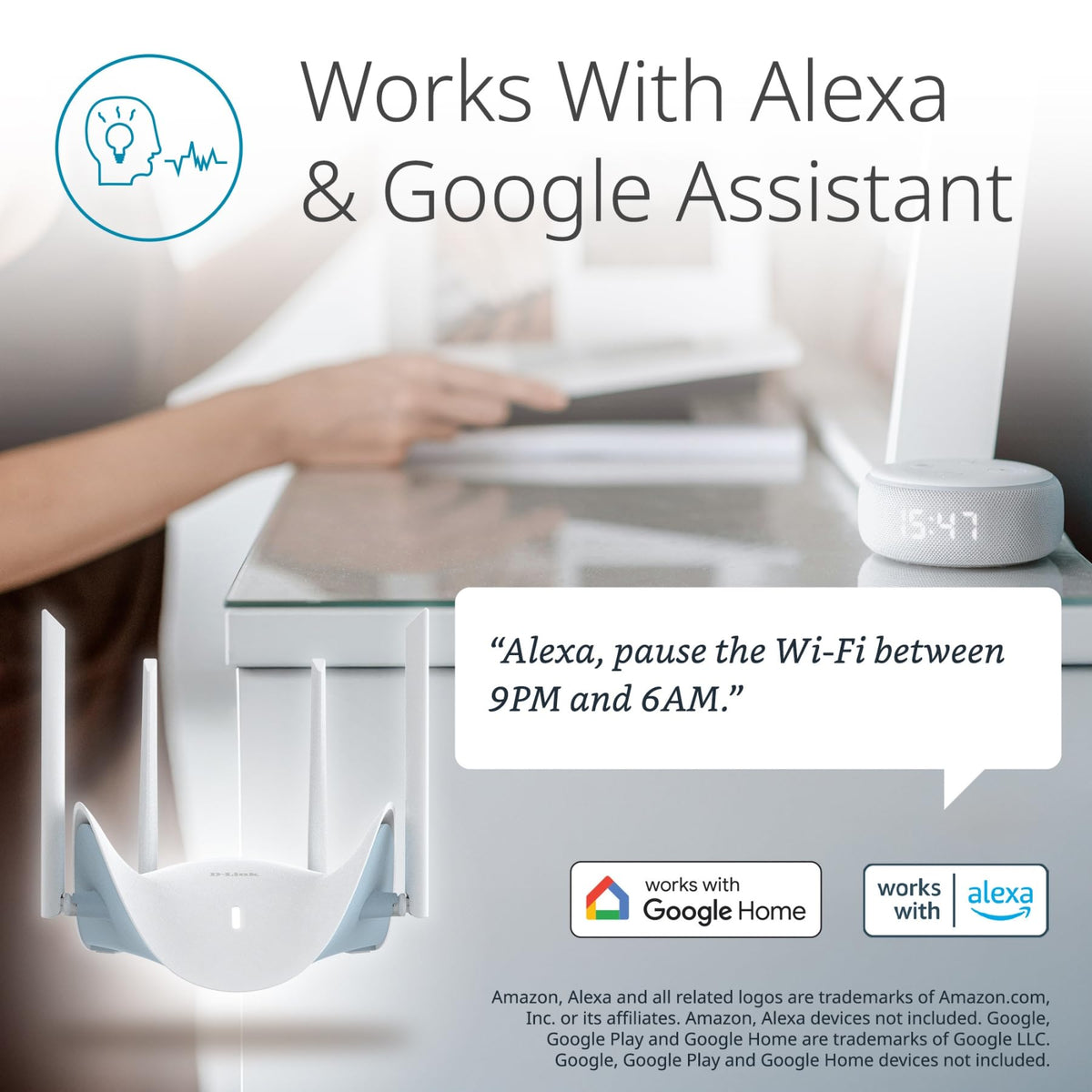 D-Link BE9500 Tri-Band Wi-Fi 7 Smart Router (R95) â Sculptured-Wing Design, 2.5 GbE, Self-Optimizing Mesh, Multi-Gig, Parental Controls, Alexa/Google Ready