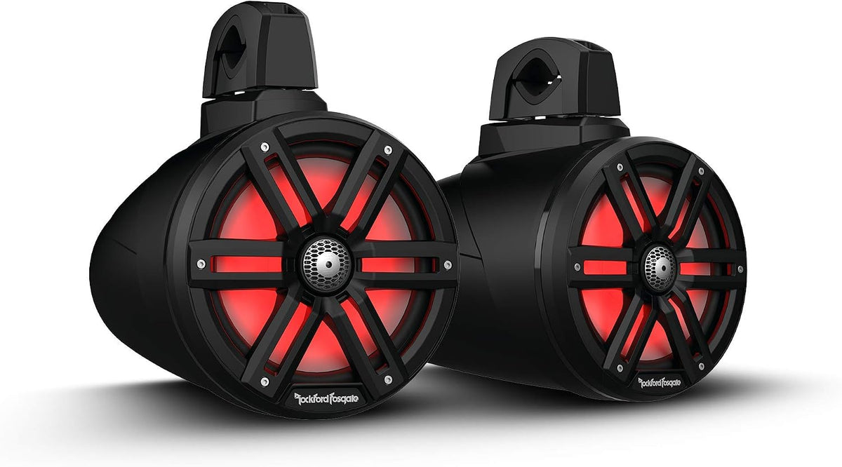 Rockford Fosgate M2WL-8B Color Optix 8" Wake Tower Cans - Black (Pair)