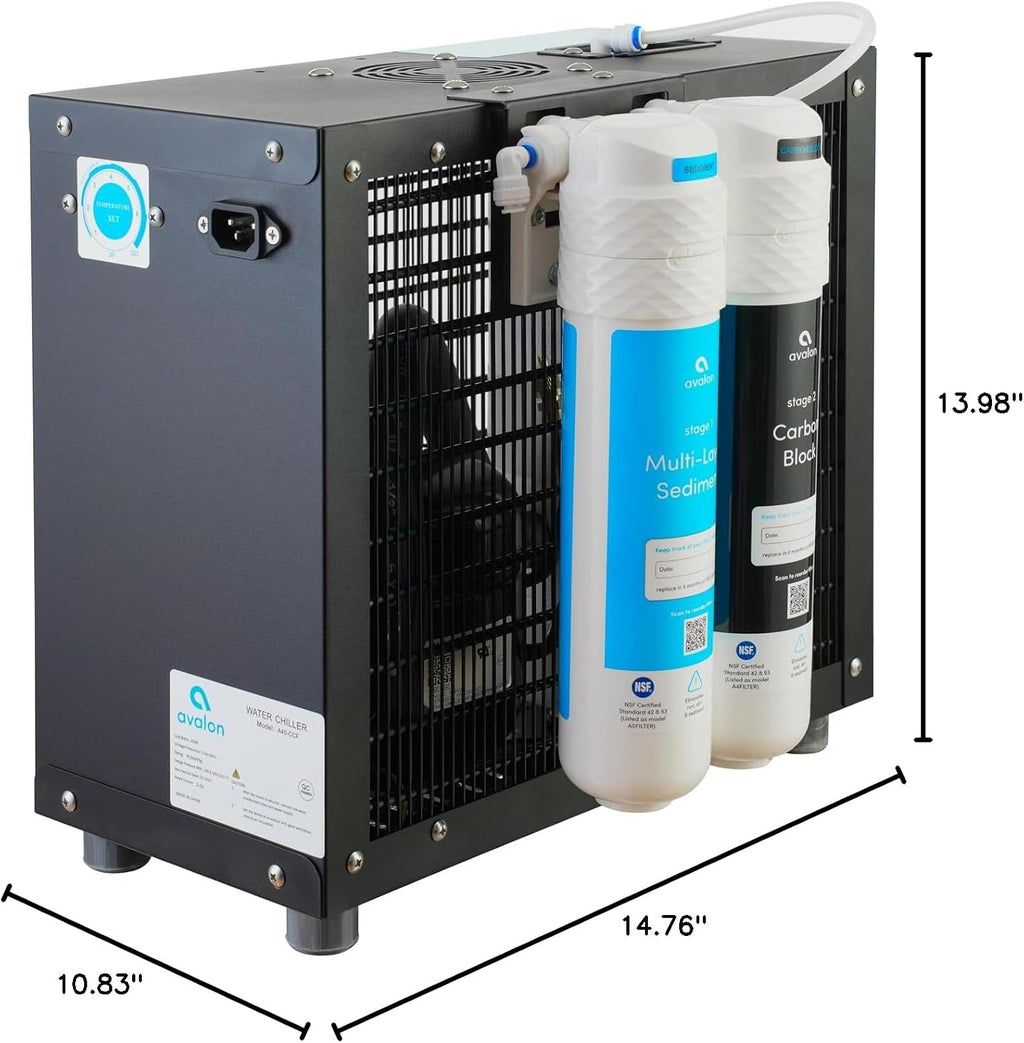 Avalon High Capacity Chiller Cooling System for Under Counter Use, Dual Filtration, NSF