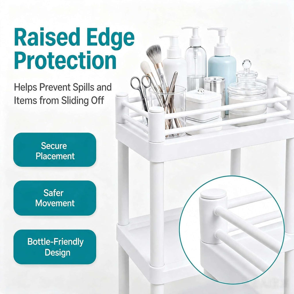 3-Tier Medical Mobile Trolley Cart
