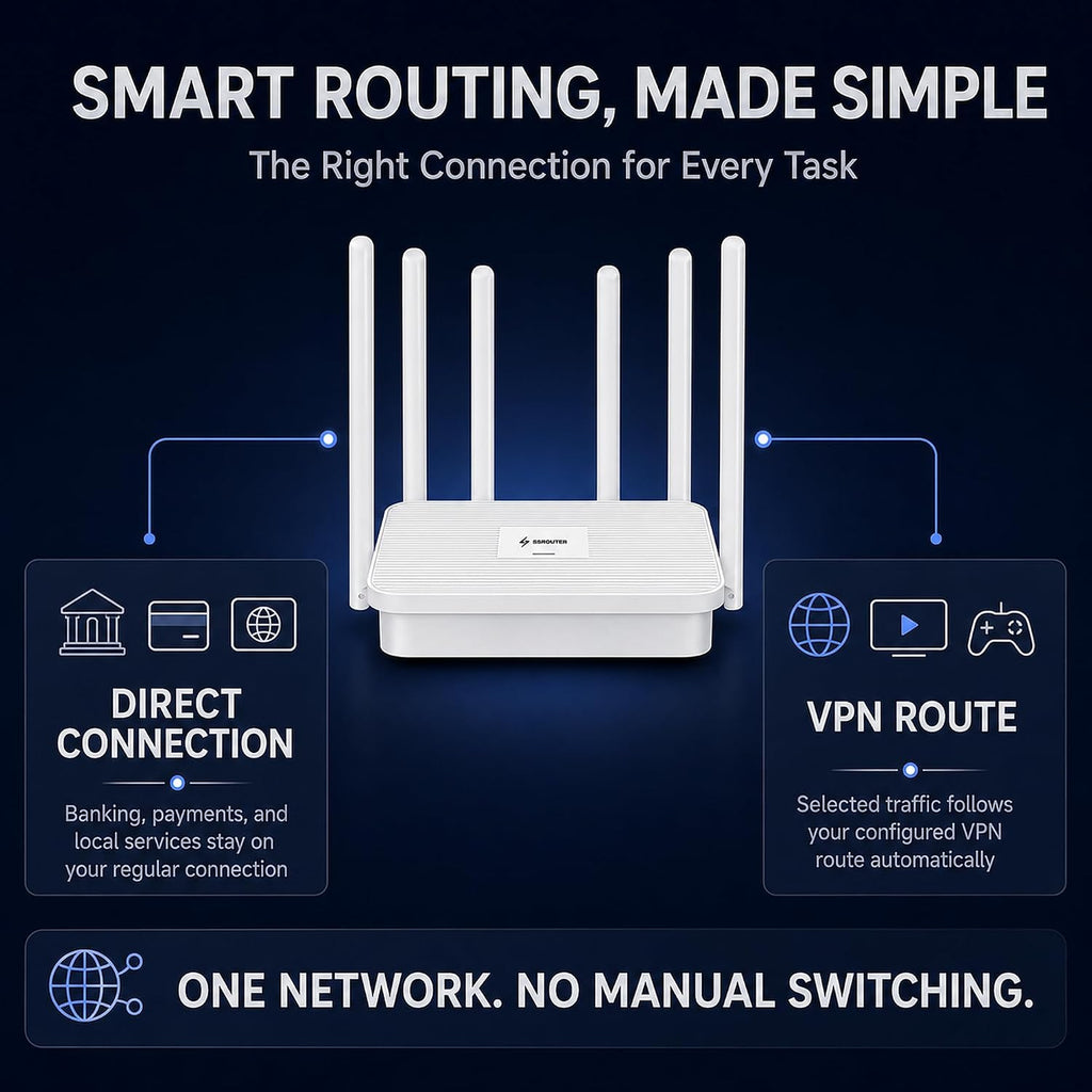 S1 WiFi 6 Home Router with Built-in VPN Service, AX3000 Dual-Band, 2.5G WAN + 3Ã2.5G LAN