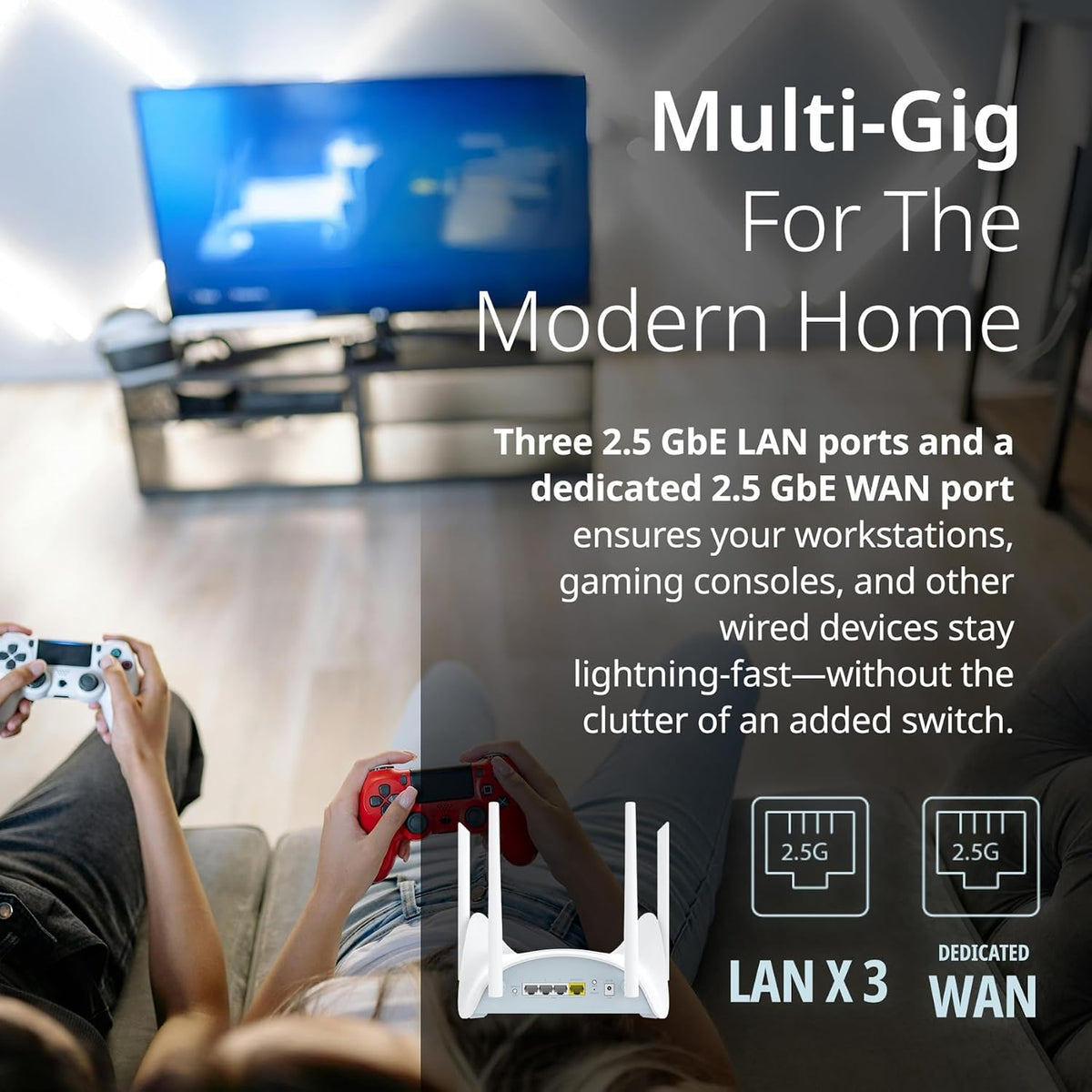 D-Link BE9500 Tri-Band Wi-Fi 7 Smart Router (R95) â Sculptured-Wing Design, 2.5 GbE, Self-Optimizing Mesh, Multi-Gig, Parental Controls, Alexa/Google Ready