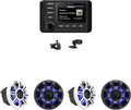 KICKER Premium Marine Audio Upgrade Kit for Bennington Pontoon Boats â 6.5" (4) LED Speakers, Bluetooth Source Package â Premium Sound Upgrade