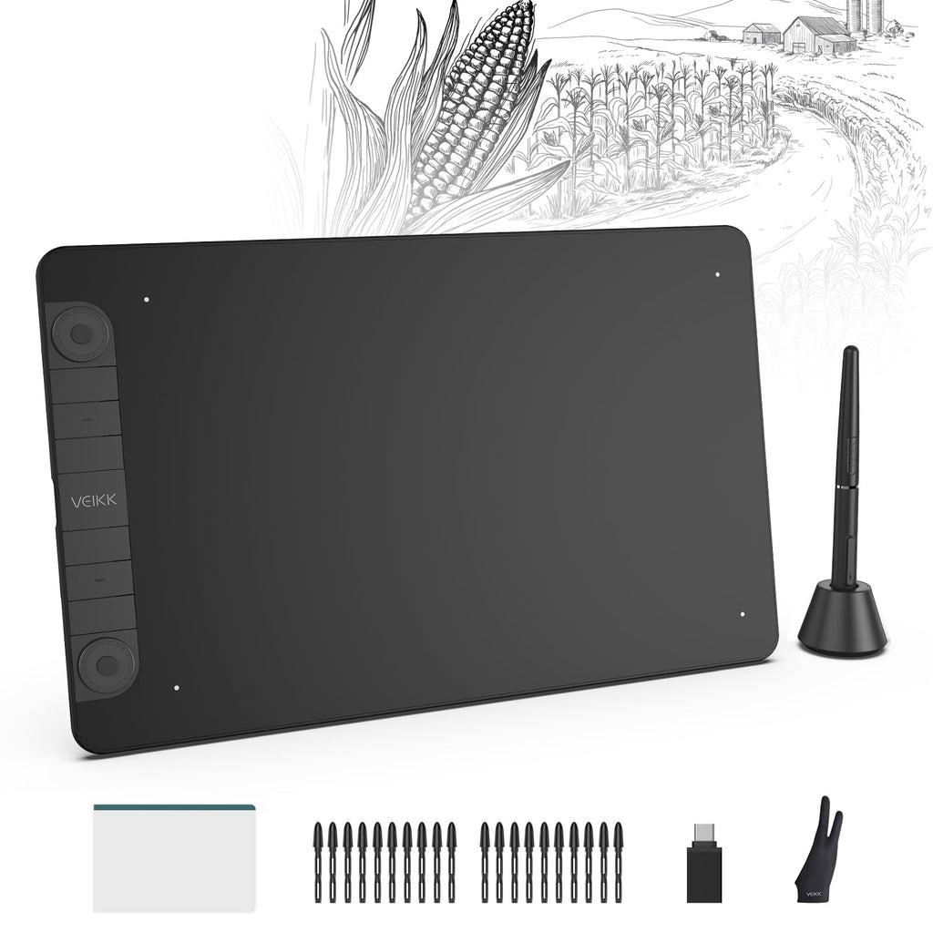 VEIKK VK430 Drawing Tablet 4x3 inch OSU Tablet,8192 Levels Pen Pressure