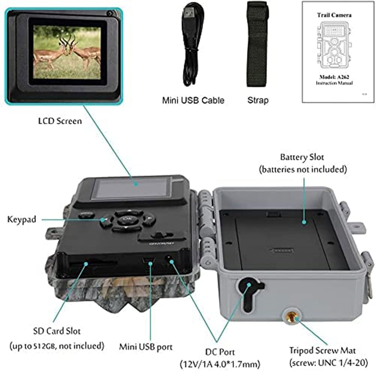 BLAZEVIDEO 2-Pack Trail Camera 64MP 1296P, 0.1s Trigger Game Cam with 940nm No Glow Night Vision, 120Â° Wide Angle 3 PIR Motion Activated, 90ft f/1.6 Starlight Lens IP66 Waterproof for Outdoor Wildlife