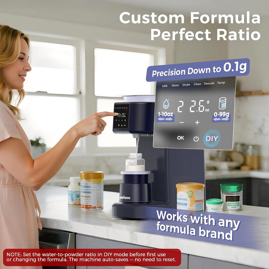 MOMFANN Auto Baby Formula Maker, Fast Formula Dispenser for Instantly Mix