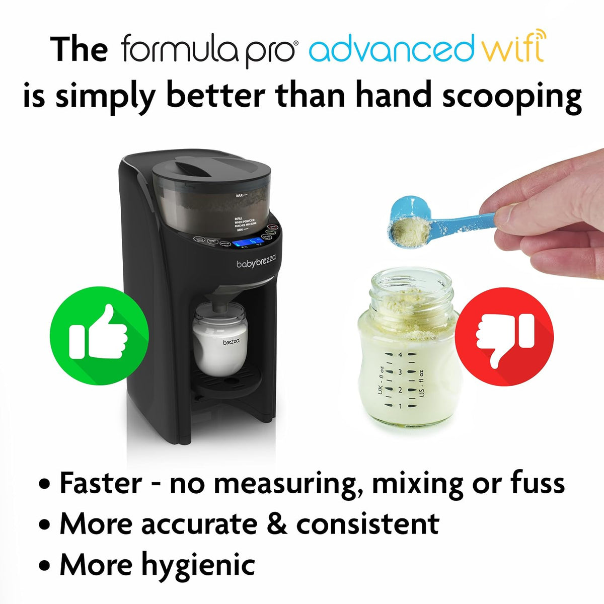 Baby Brezza Formula Pro Advanced WiFi Formula Dispenser + Baby Bottle Maker