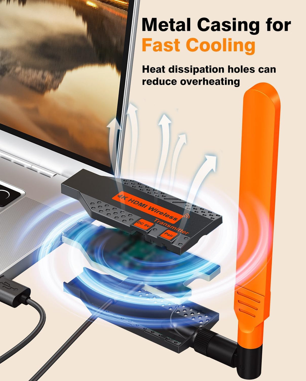 Coolpie Wireless HDMI Transmitter and Receiver for Multiple TVs (1TX-4RX)