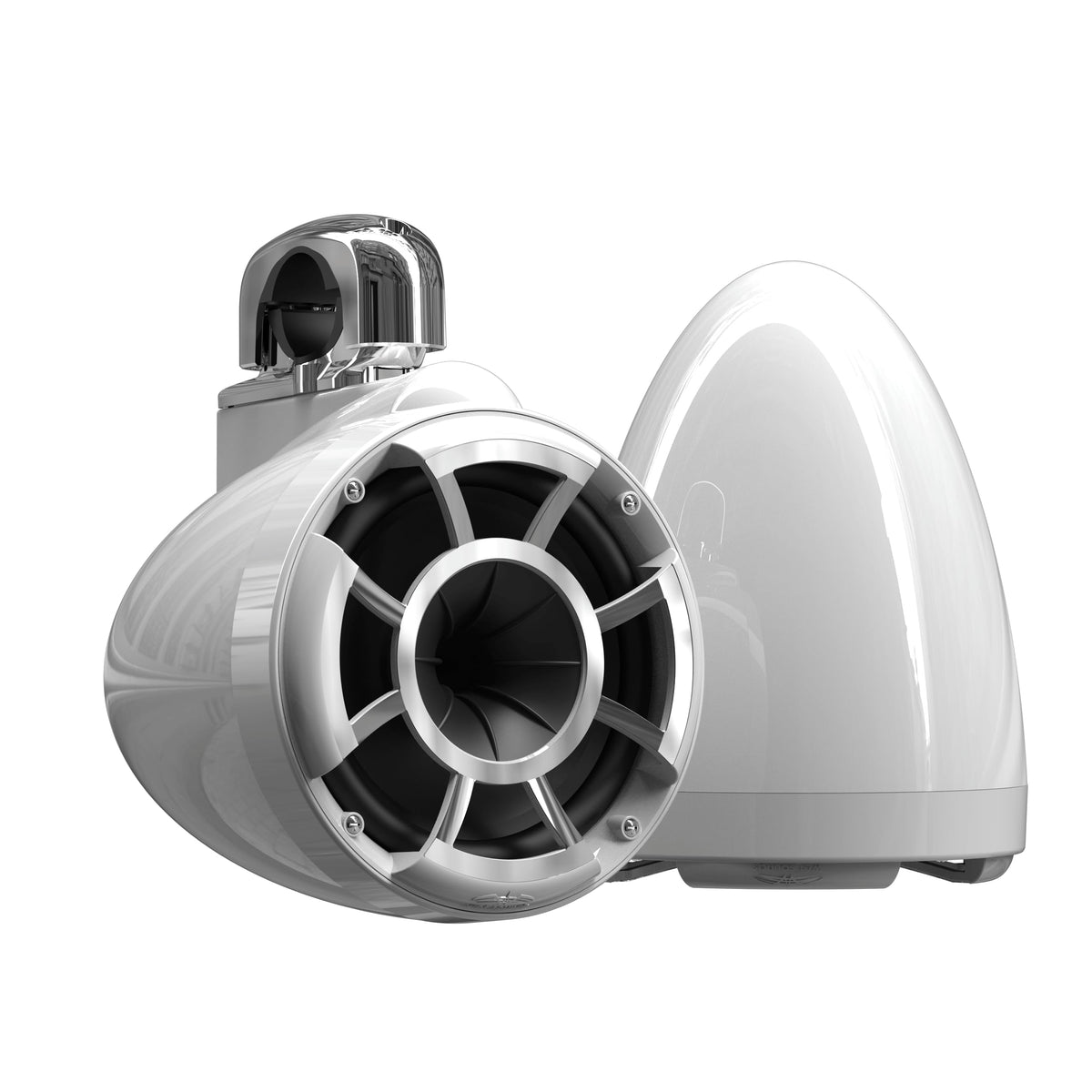 Wet Sounds REV 10 HD 10" Marine Tower Speakers, Black, Fixed Clamp Mount