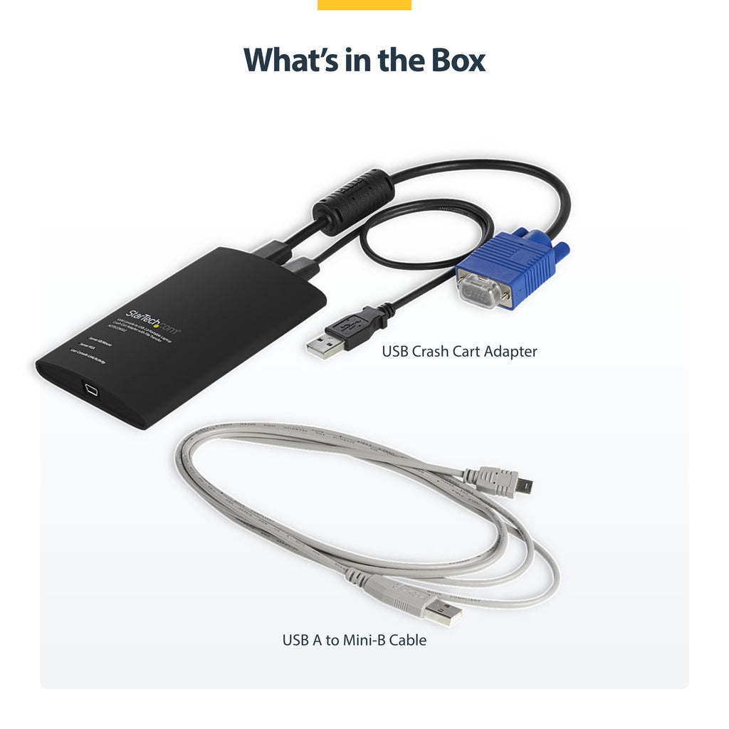 StarTech Crash Cart Adapter, Server Management, USB VGA, TAA (NOTECONS01)