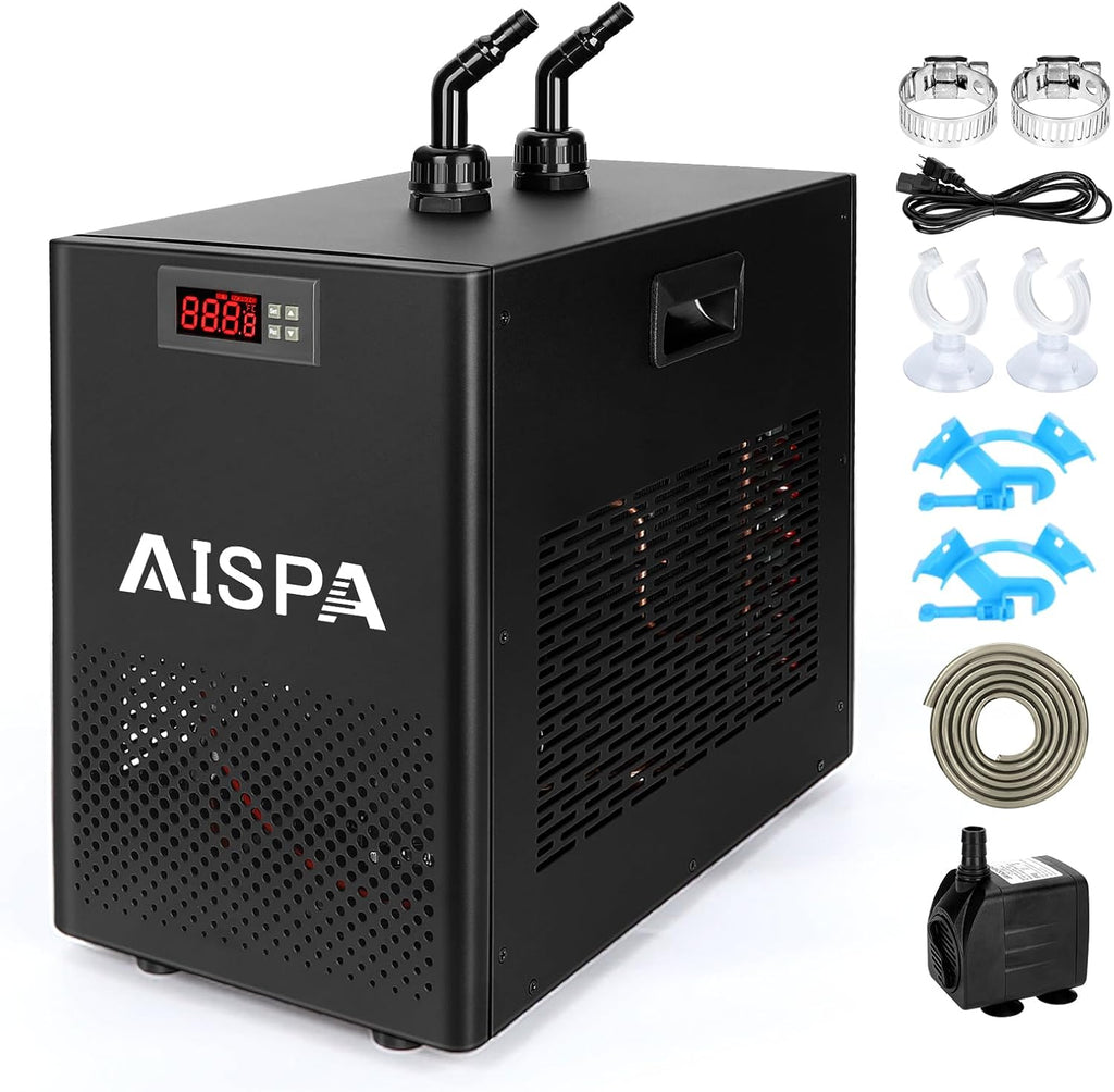 Aquarium Chiller 1/10 HP, 42GAL Fish Tank Water Chiller