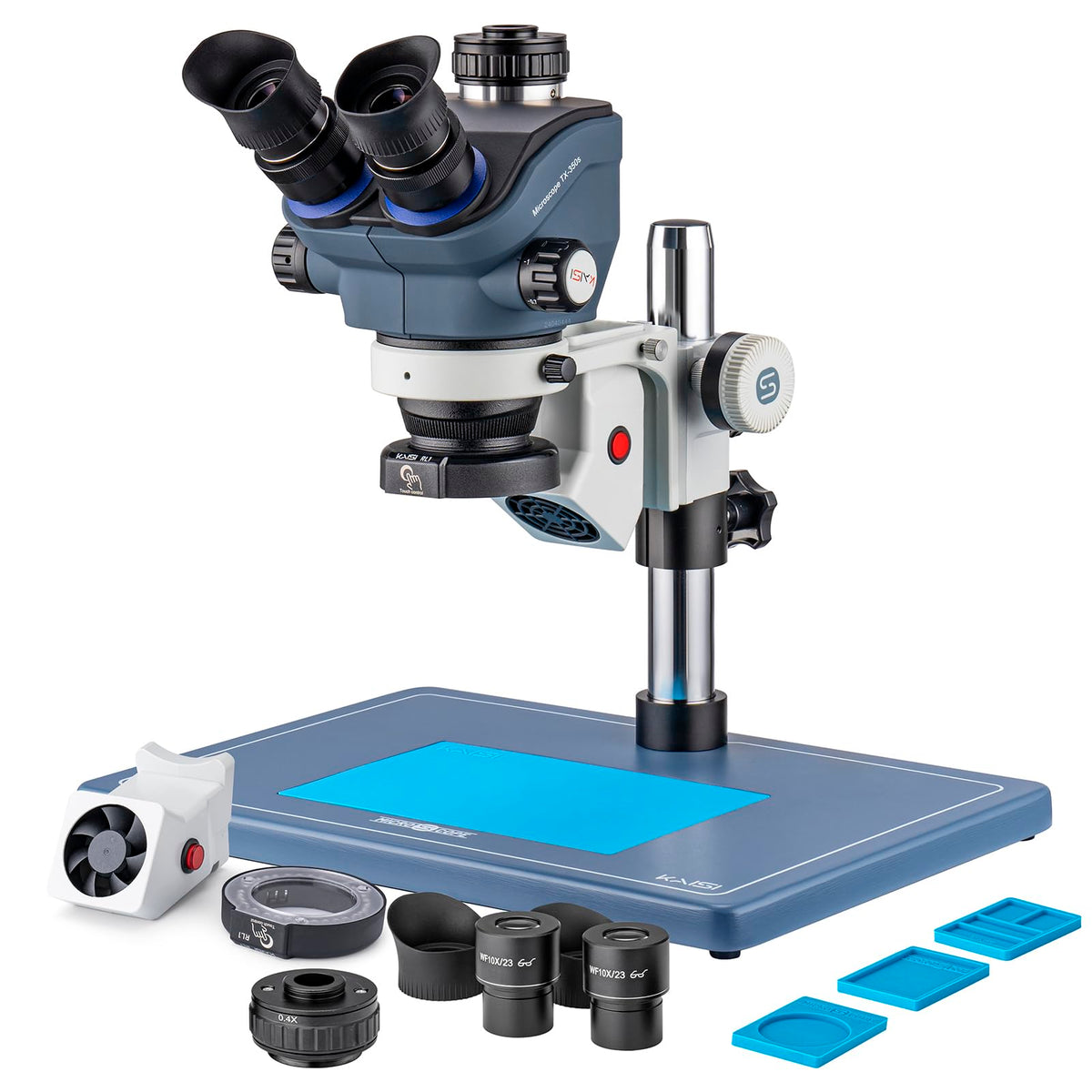 Kaisi TX350E Professional Soldering Microscope,Trinocular Stereo Microscope