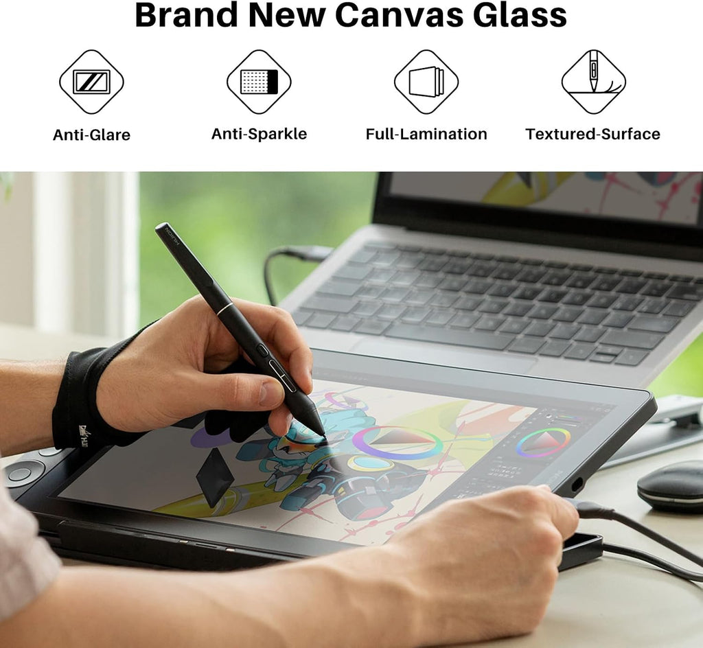 HUION Kamvas 13 (Gen 3) Drawing Tablet with Screen, Dual Dial, 13.3", Black