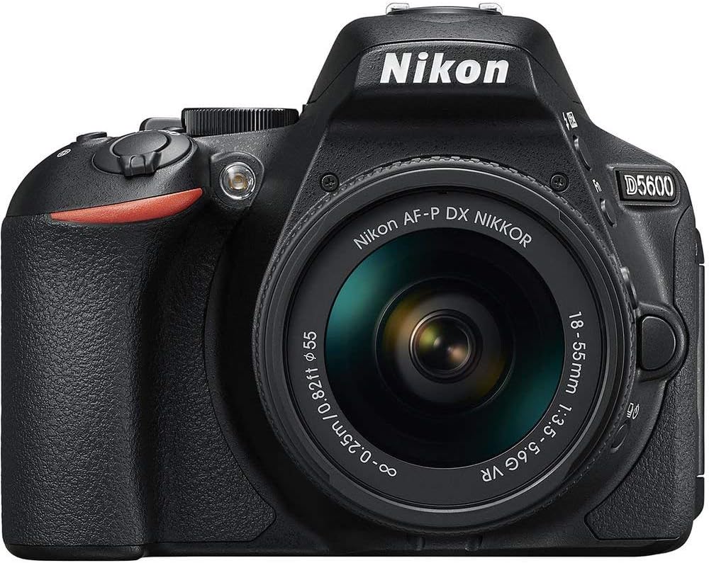 Nikon D5600 DSLR Camera with 18-55mm Lens (1576) & Microphone Bundle
