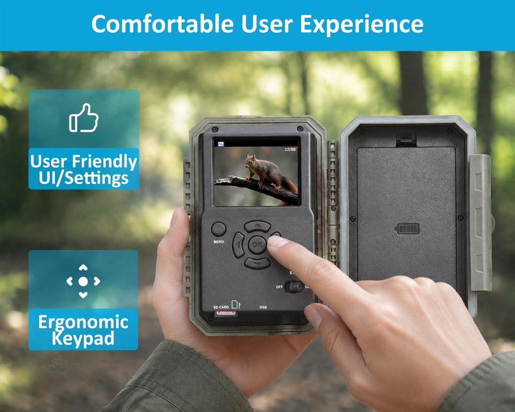 GardePro E5S 2-Pack Non-Cellular Trail Camera, 64MP Photo & 1296P HD Video
